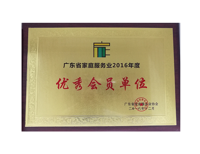 廣東省家庭服務業2016年度