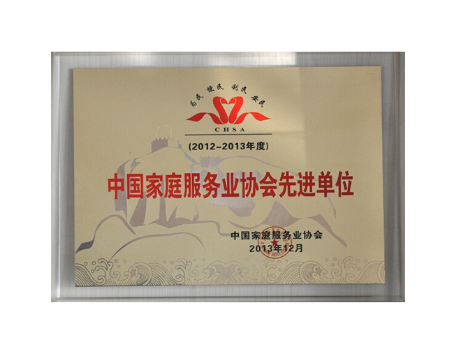 2012-2013年度中國家庭服務業協會